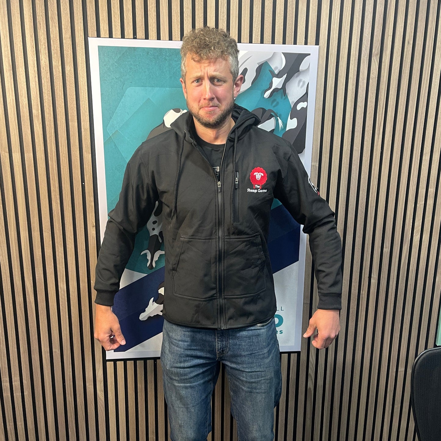 Hooded Softshell Jacket Black - with back logo