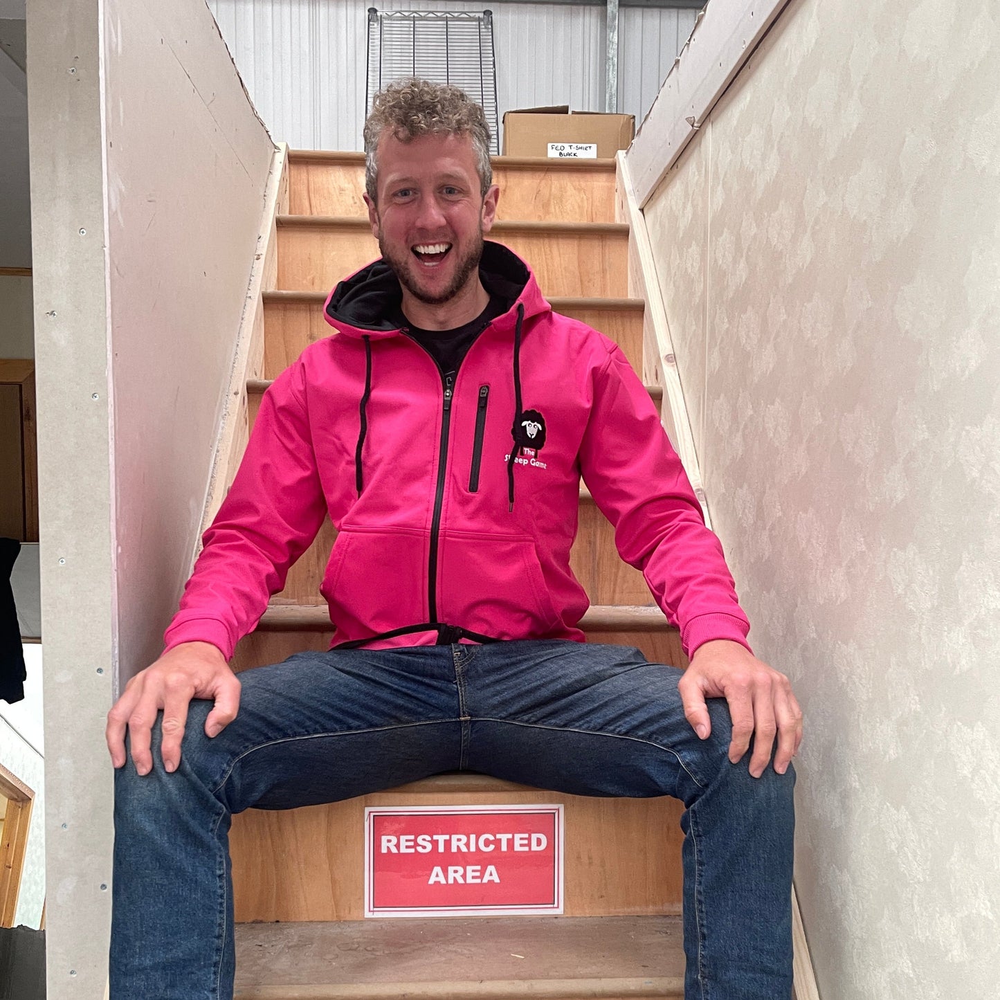 Hooded Softshell Jacket - Pink with Back Logo