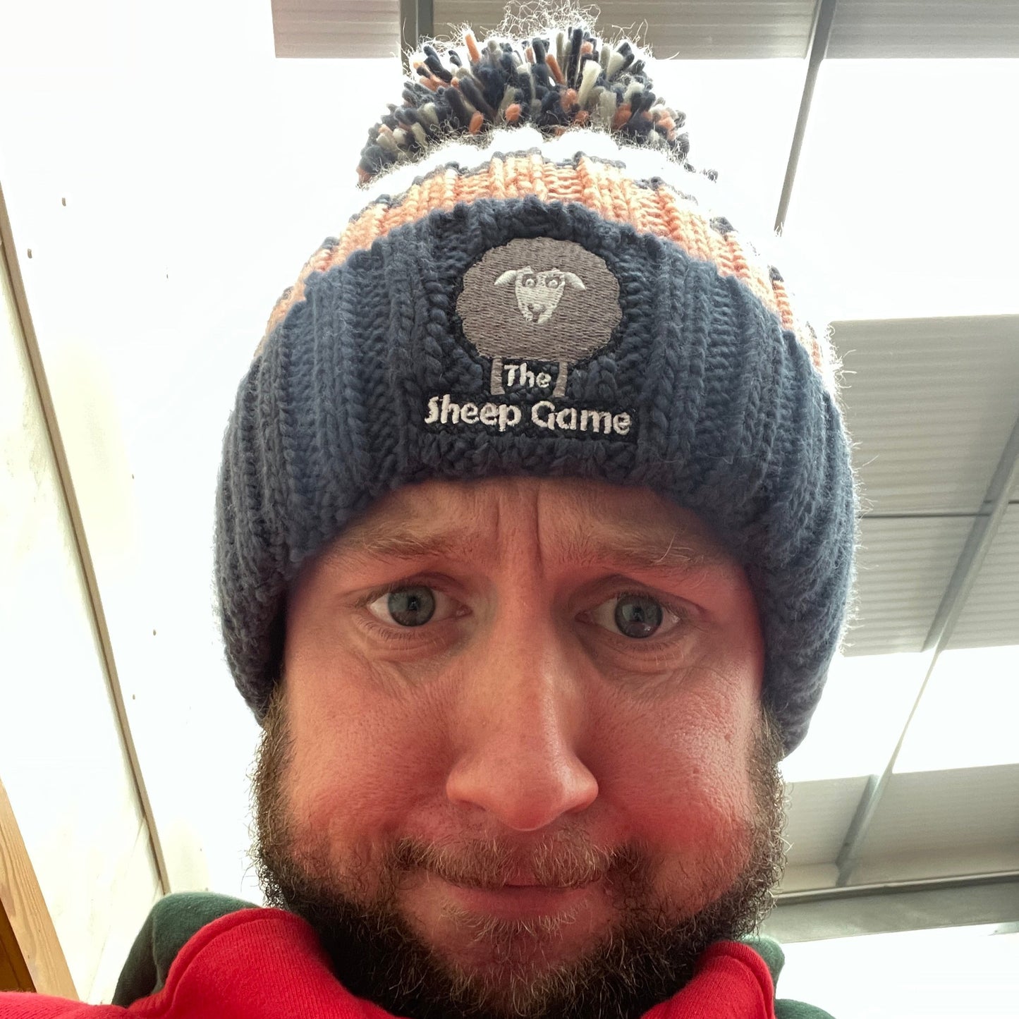 Marshmallow Luxury Striped Bobble Hat