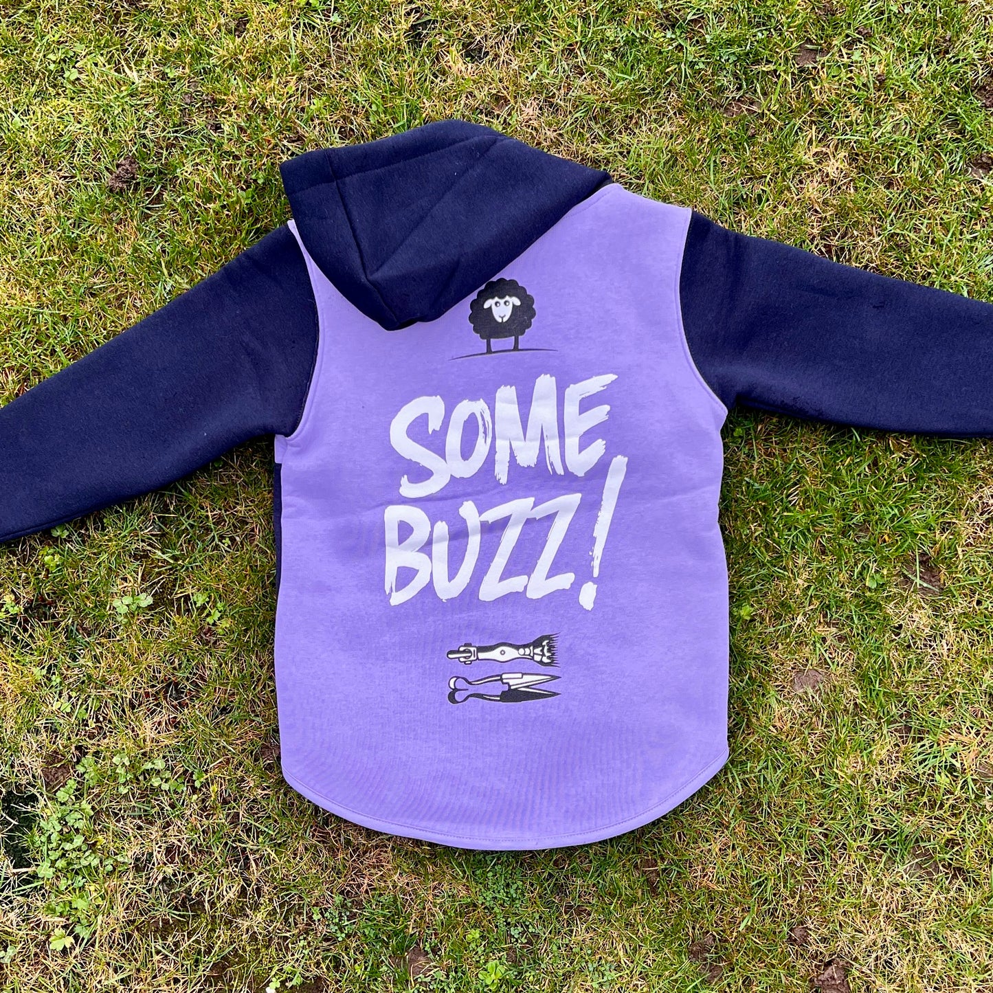 Kids Lilac/Navy Shearing Hoody