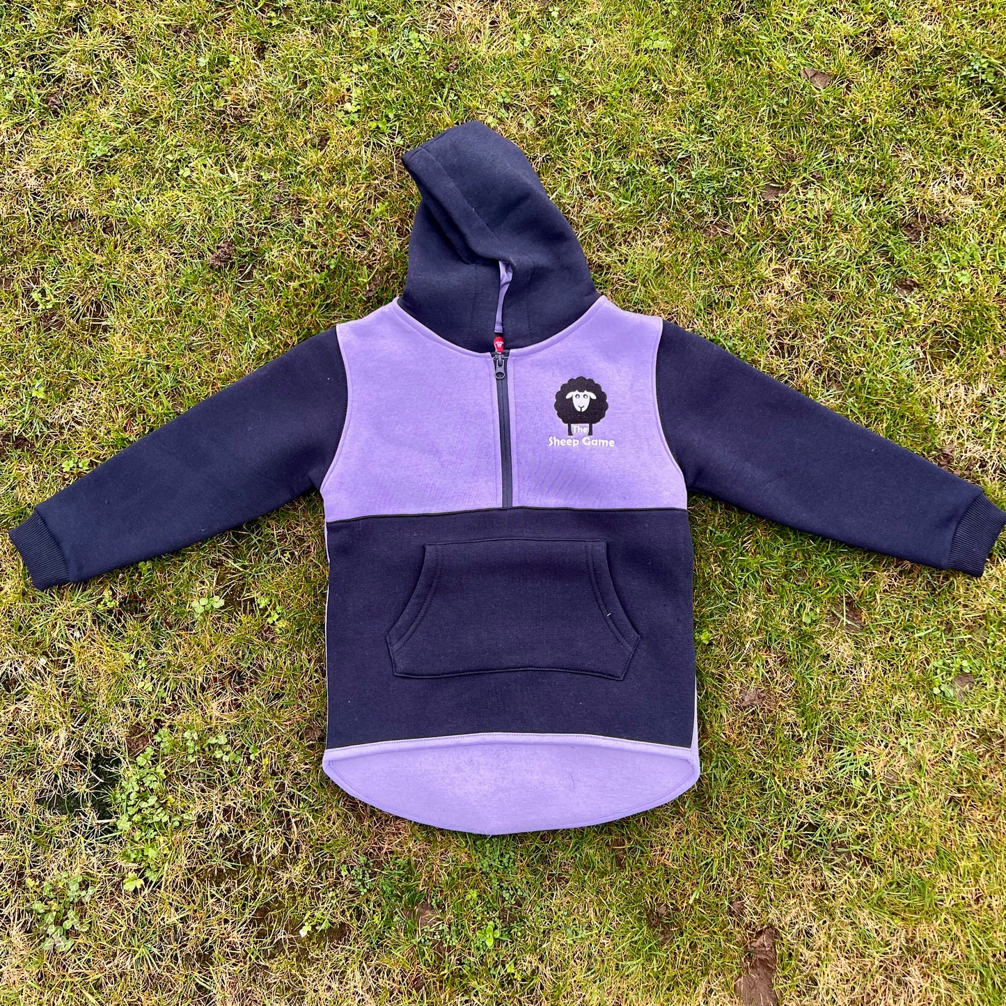 Kids Lilac/Navy Shearing Hoody