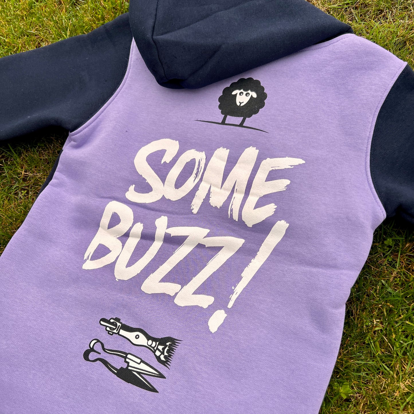 Kids Lilac/Navy Shearing Hoody