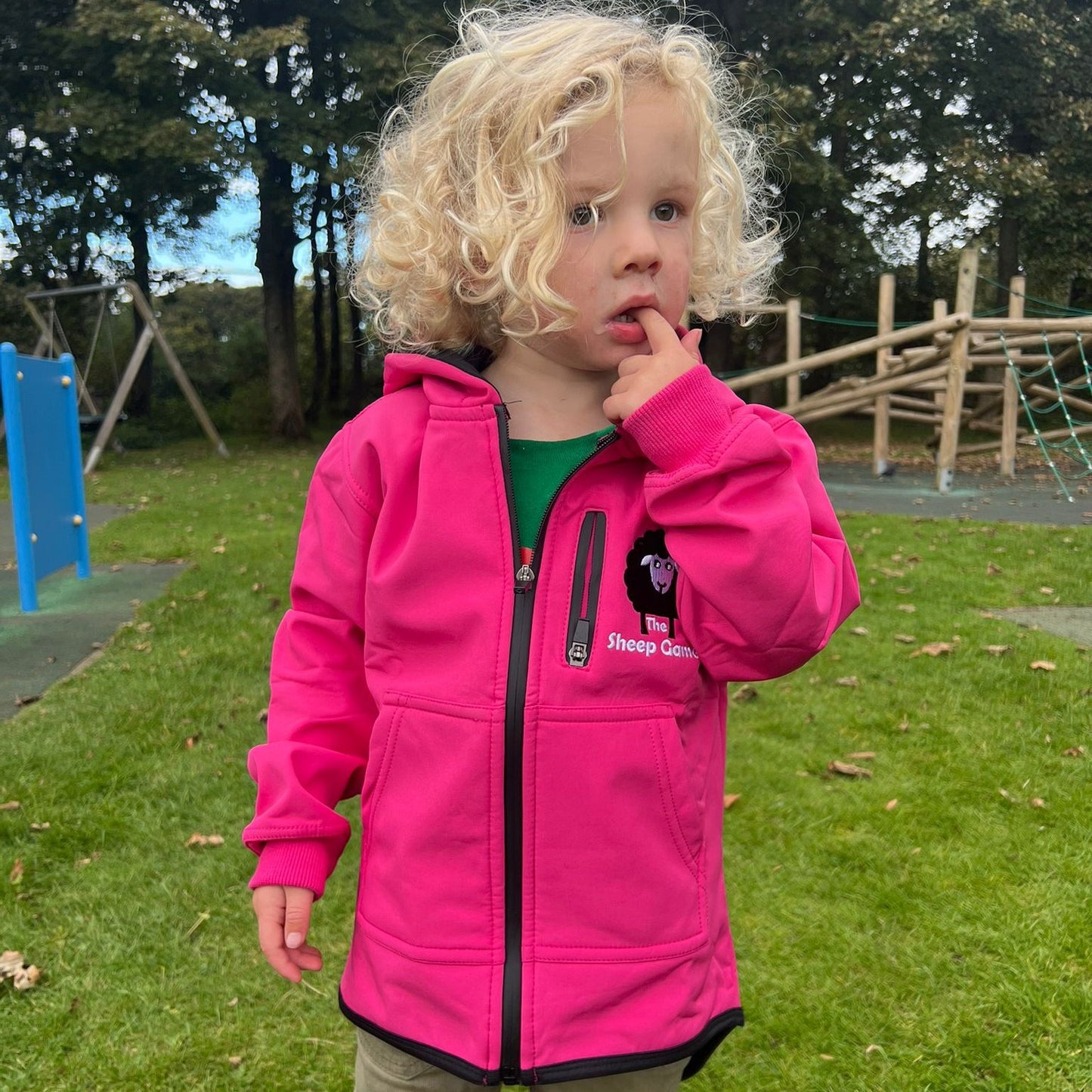 Kids Hooded Softshell Jacket Pink