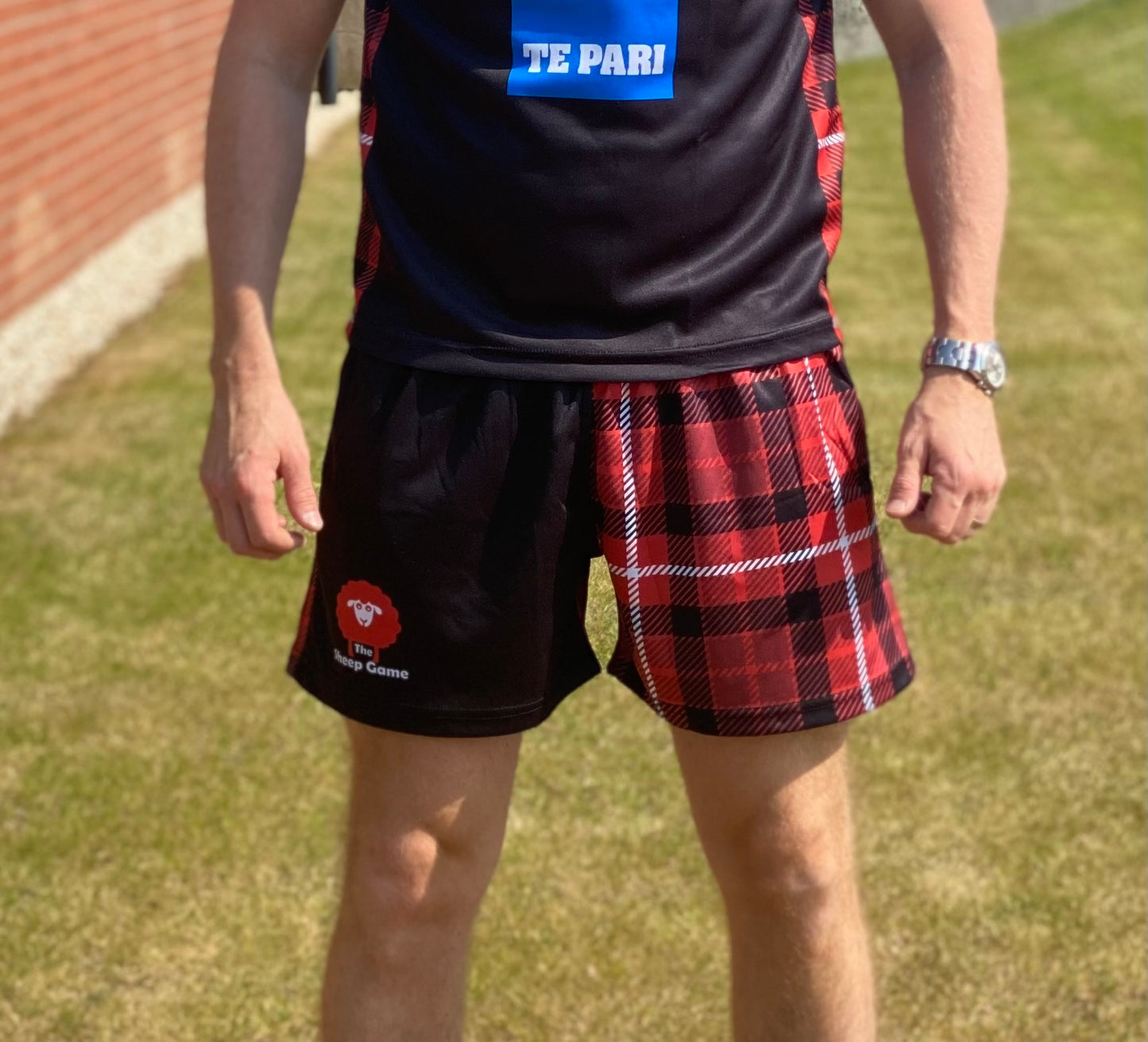 Adult Tartan Rugby League Shorts - (Size 2XL only)