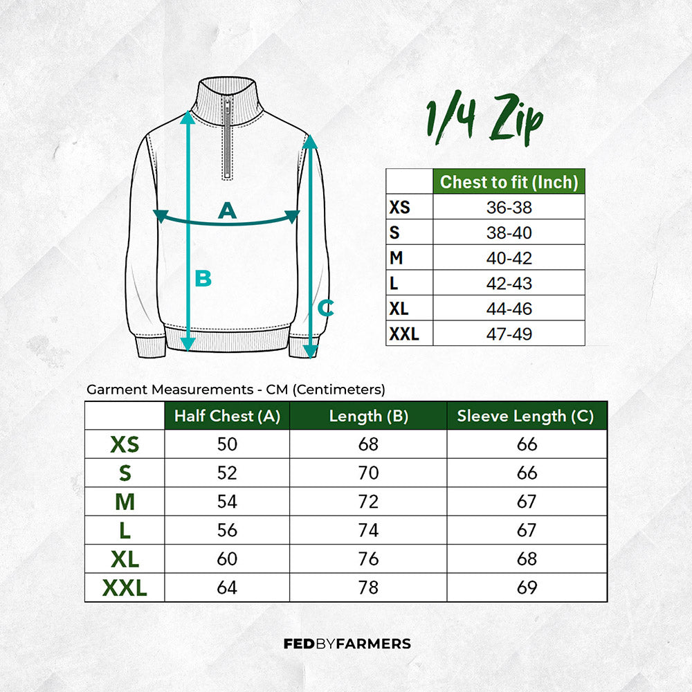 FED 1/4 Zip Jumper in Green