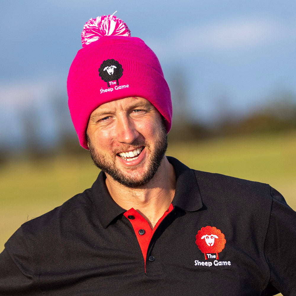 Adult Bobble Hat Pink – The Sheep Game