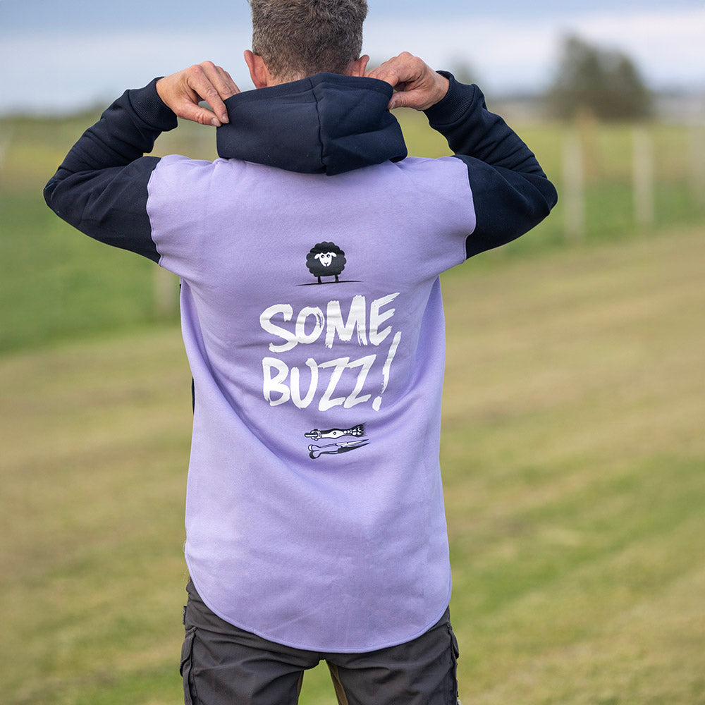 Lilac/Navy Shearing Hoody- Adults