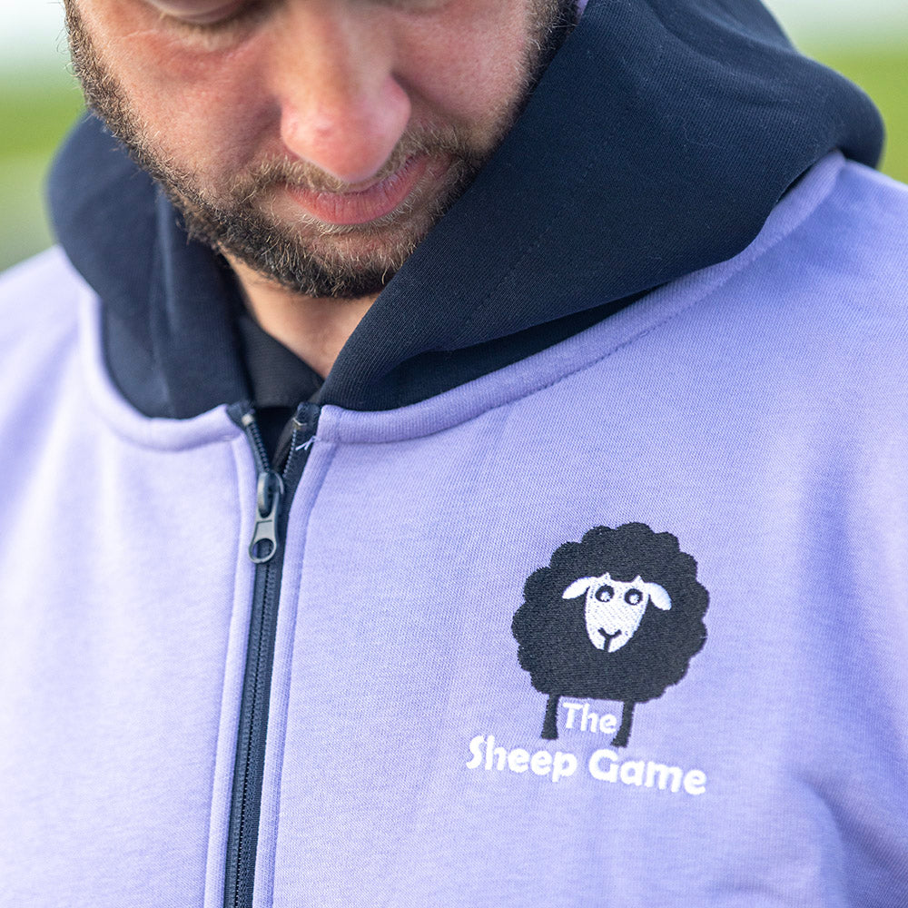 Lilac/Navy Shearing Hoody- Adults