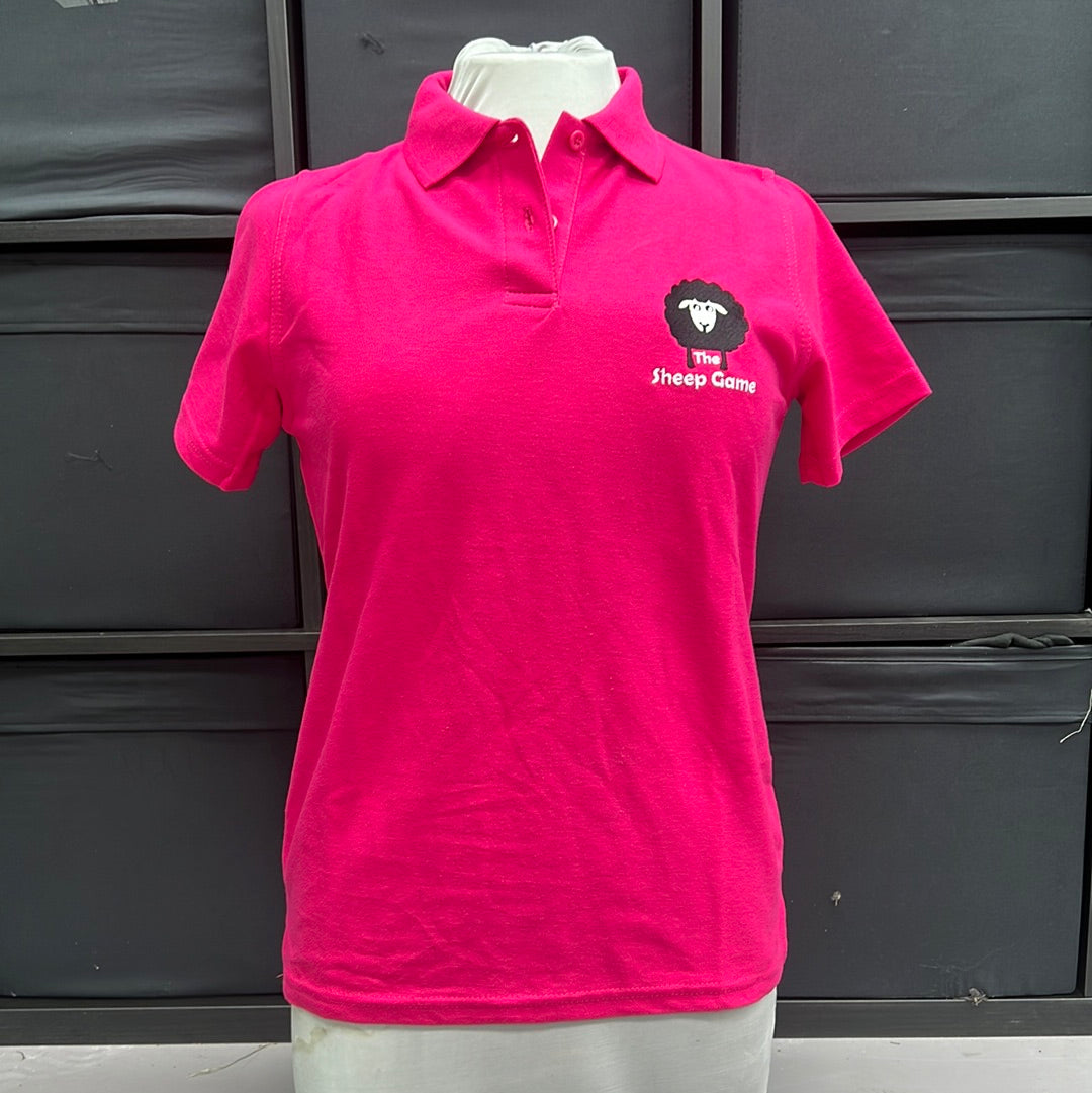 Pink polo shirt kids best sale