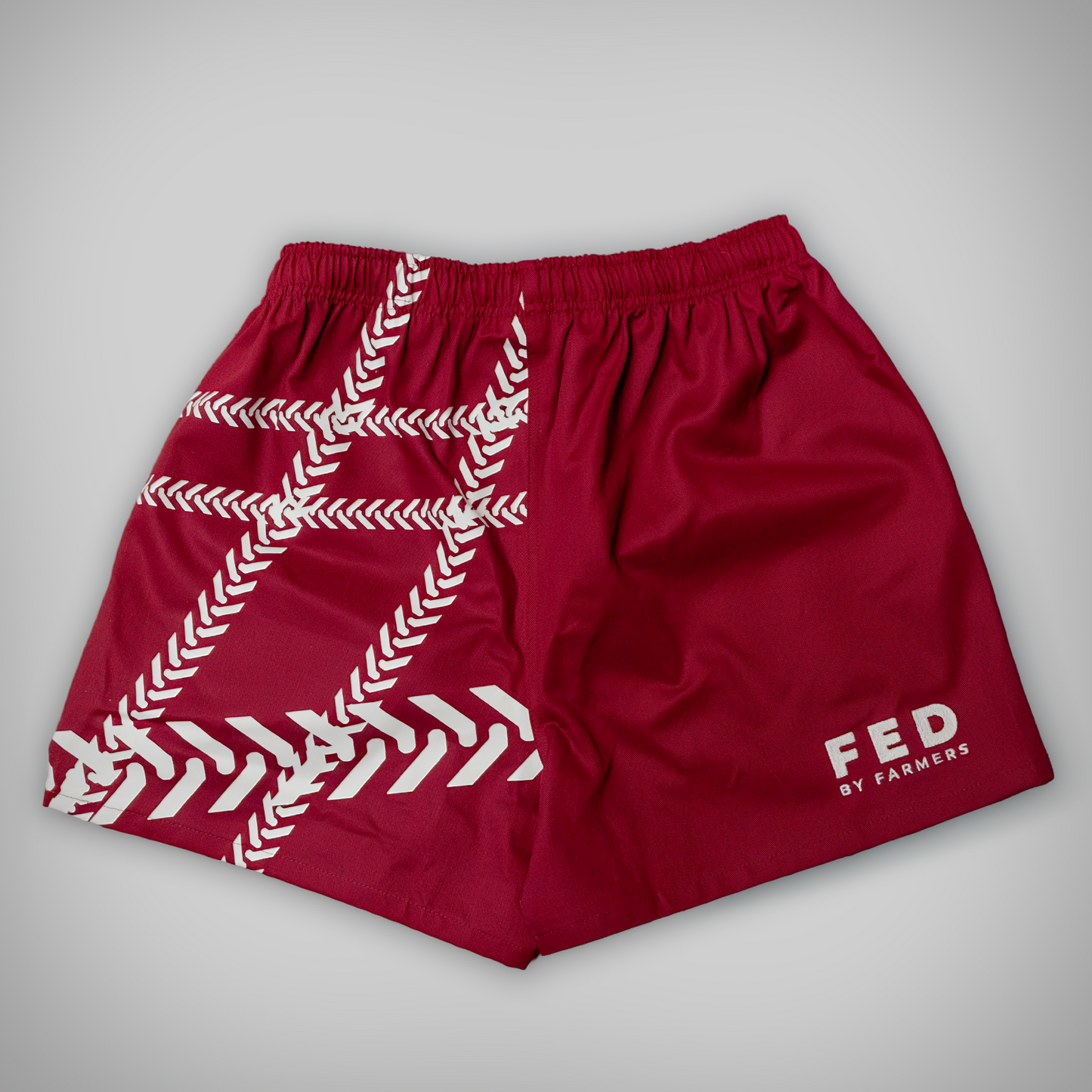 FED Rugby Shorts Cherry Tractor Print
