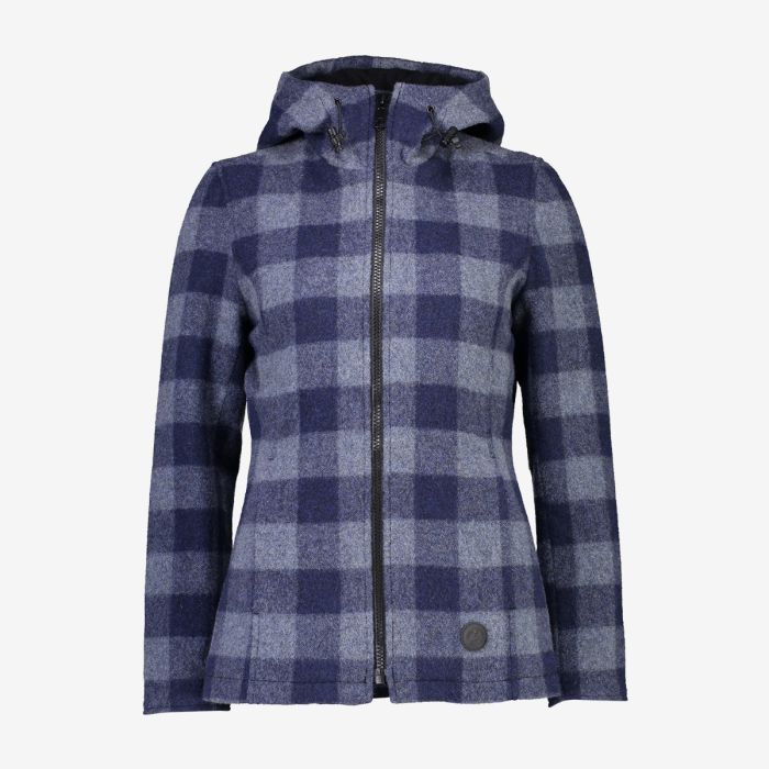 Swanndri Women's Seattle Wool Hoody - Ocean Check