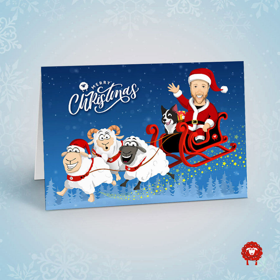 Sheep Game Christmas card