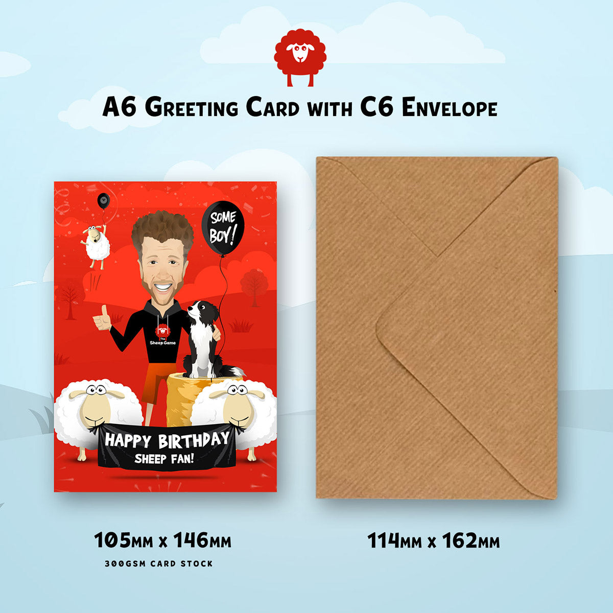 The sheep game birthday card