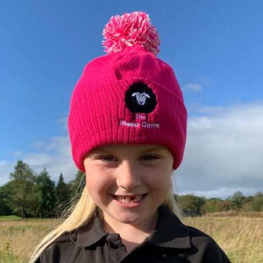 Kids Bobble Hat Pink
