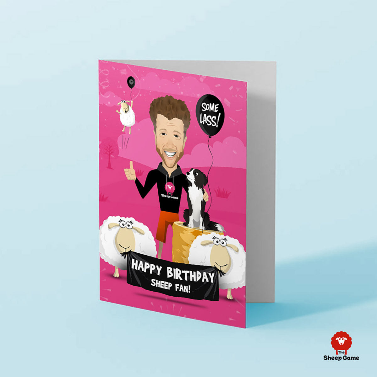 Sheep Fan Birthday Card