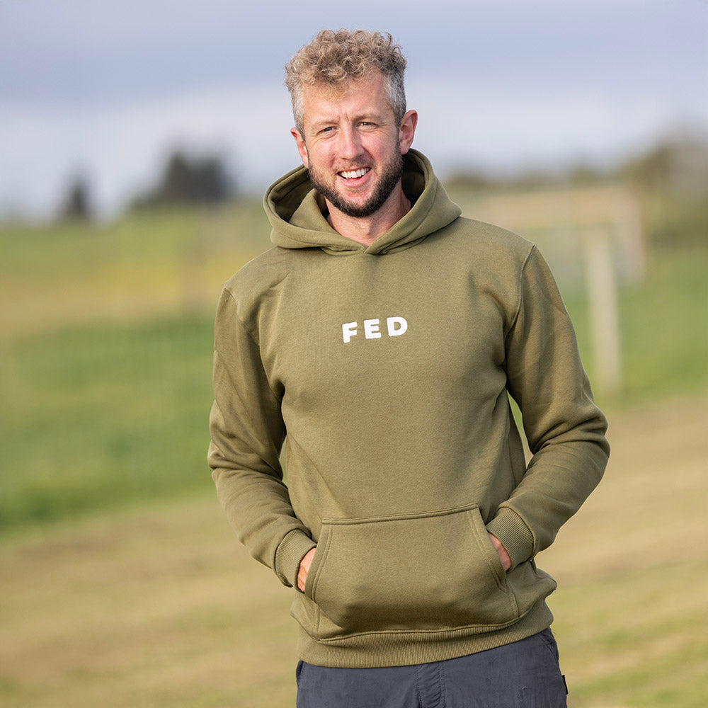 FED Hoodie With 'Beware of the Bull' Back Print - Green