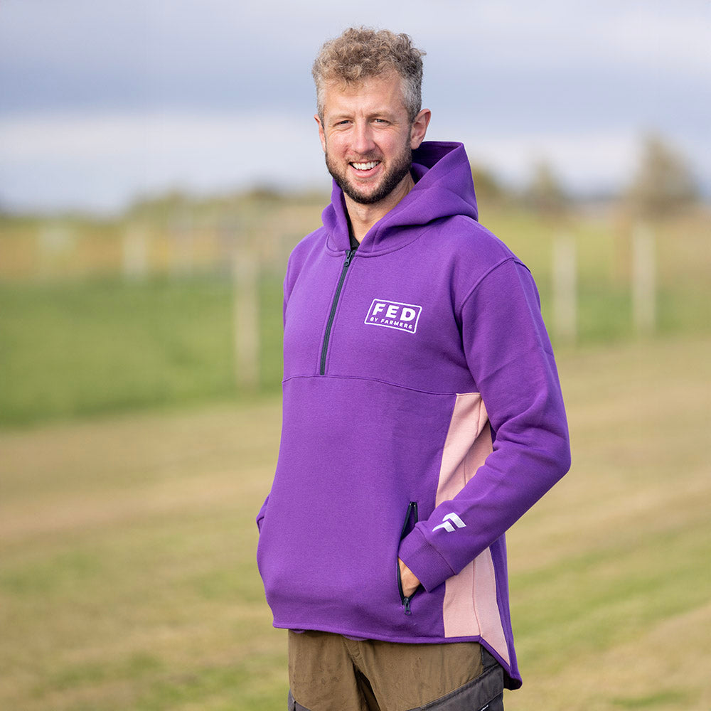 FED Shearing Hoodie in Purple