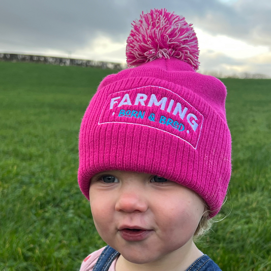 Farming Born & Bred Bobble Hat Pink