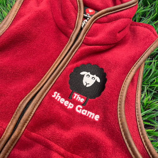 Kids Fleece Gilet Burgundy