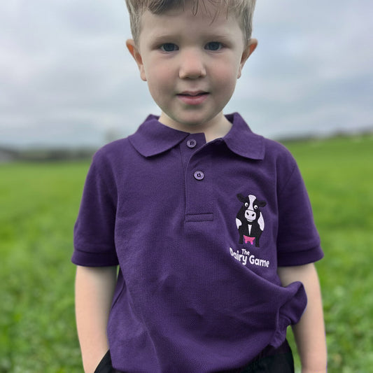 The Dairy Game Polo Shirt Kids - Purple