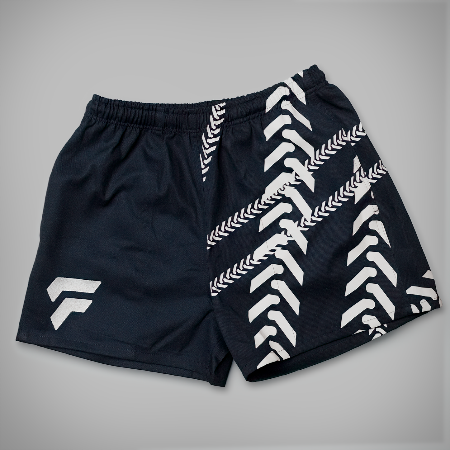 FED Rugby Shorts Navy Tractor Print