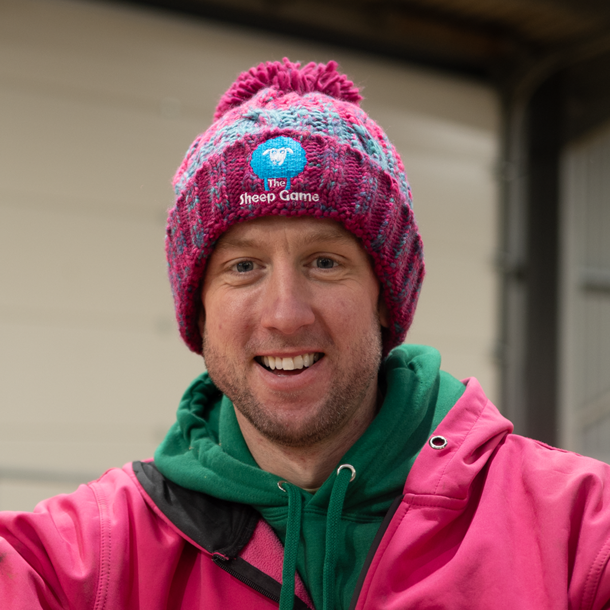 Adult Luxury Striped Bobble Hat - Winter Berries