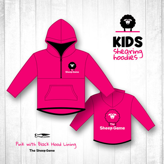 Kids Shearing Hoody - Pink