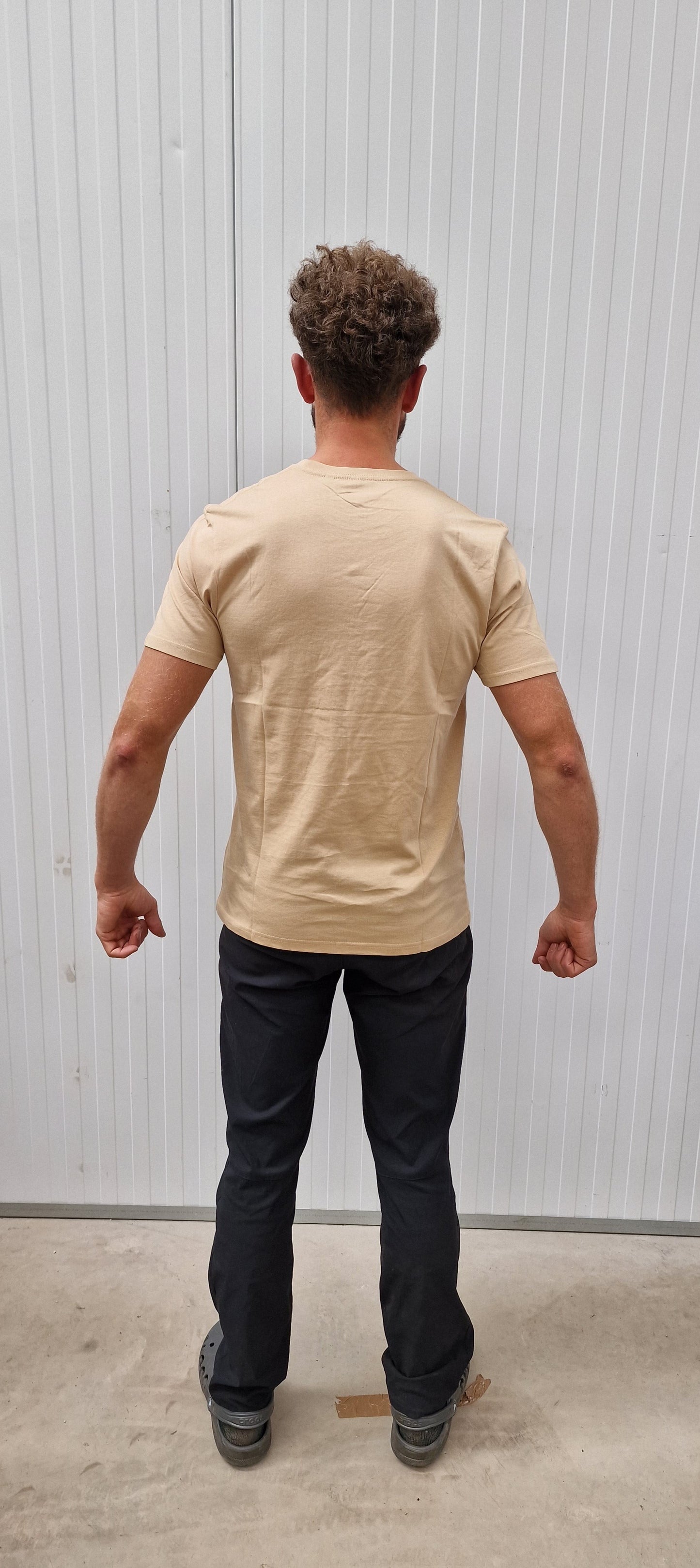 Short Sleeve Cotton T-shirt - Nude